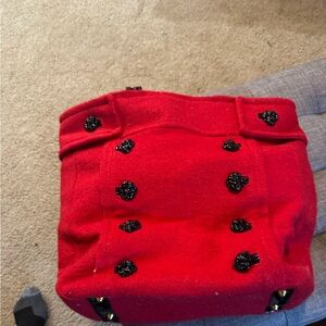 Braciano Red Tote with Black Accents